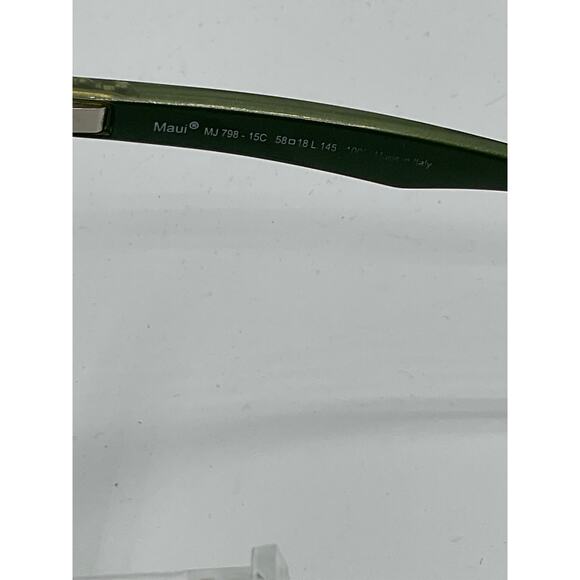 Pre-Owned Maui Jim Unisex Onshore Sunglasses, Green/Green Blue Mirror - Picture 8 of 8